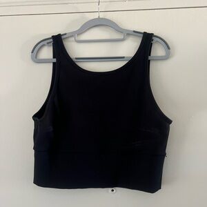 LULULEMON ribbed high neck cropped tank size 12